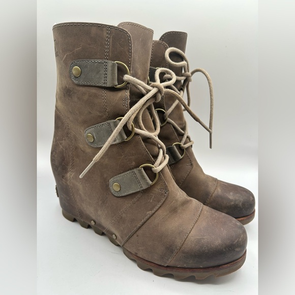 Sorel Joan of Arctic™ Leather Wedge Boot | Kettle Brown| Waterproof Size 9:5 - Picture 2 of 9